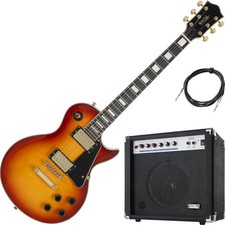 Rocktile Pro L-200OHB E-Gitarre Orange Honey Burst AK20G Set Verstärker 3m Kabel