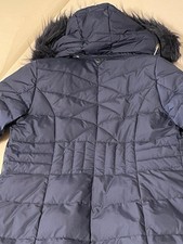 Gaastra Daunen Mantel blau Gr. XL gebraucht Kapuze mit Kunstfellrand