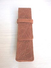 PA Nappaleder Stifteetui,für 2 Stifte bis15 cm,Rotbraun,Neu