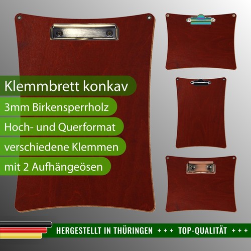 Bütic holz klemmbrett konkav - bütic,