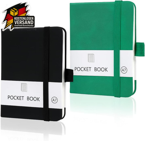 Mini notizbuch mit gummizug - notizbuch,
