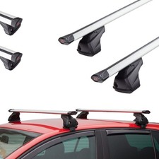 Für Skoda Superb 2 II 3T 4-Tür 09-14 Silber Aluminium Dachträger Normaldach