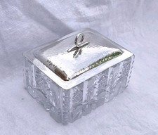 Kristall Glas Dose 800 Silber