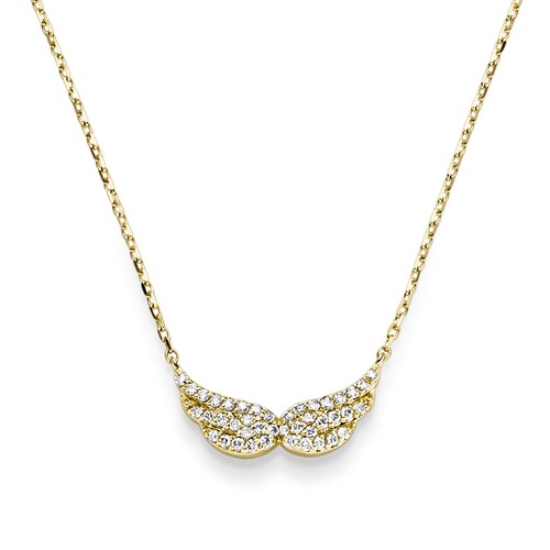 Collier flügel aus 585 gold - flügel,