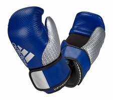 adidas: Kick-Boxhandschuhe Semi Contact - blau/silber Point Fighting Kickboxen 