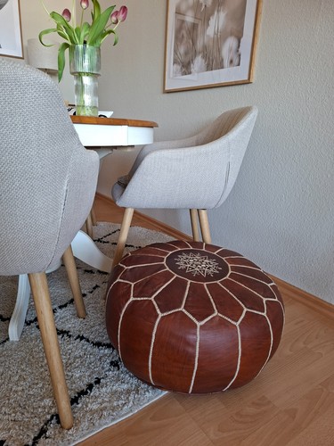 Marokkanischer leder sitzpuff - marokkanischer,