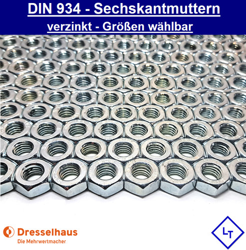 Din 934 sechskant mutter - 934,