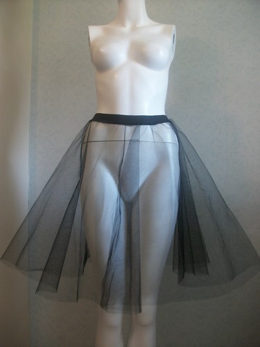 Schwarzer netz petticoat - schwarzer, rock
