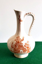 Krug Ulmer keramik Majolika krug Kanne 0,7 L,handbemalt mit Bodenstepelt, 20.Jh