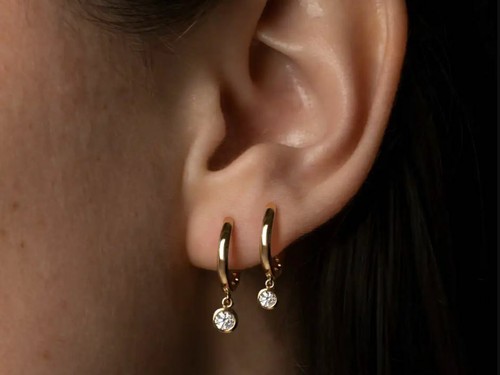 Diamant ohrringe paar creolen - ohrringe,
