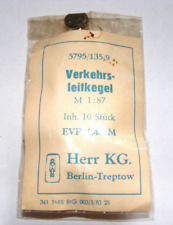 DDR Plastik Modellauto Zubehör Verkehrsleitkegel Pylone HO 00 LH Herr KG Berlin