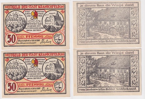 Banknoten notgeld stadt - notgeld,