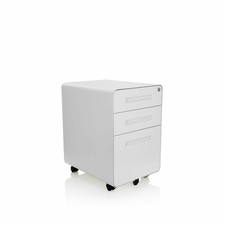 hjh OFFICE Rollcontainer COLOR PLUS I Metall weiß Schreibtisch873