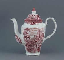 Kaffeekanne  Olde Country Castles von  British Anchor  rot England