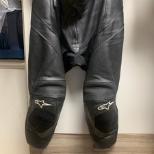 Alpinestars Herren Motorrad Hose Gr. 54 Missile v3 Lederhose schwarz-schwarz