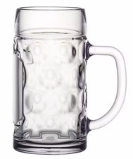 6 Stück Bierkrug Glas Plastik