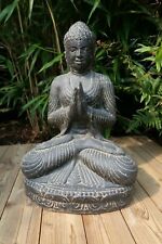 BUDDHA 45CM SKULPTUR STEINGUSS DEKORATION GARTEN FIGUR EDEL ASIA STONE KÖLN