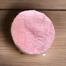 Runder Fliesteppich Flauschig Polyester  100cm Durchmesser Maratip Rosa Teppich