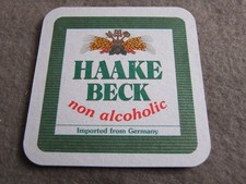 Bierdeckel ,  Haake Beck , non alcoholic , Imported from Germany