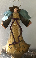 nostalgischer stimmungsvoller Deko Engel Metall Blech H ca. 45 cm B 27 cm