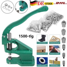 Ösenpresse Set Ösenzange 1500-tlg Ösen 6/10/12mm Ösenwerkzeug Nietmaschine DHL