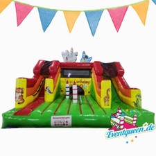 Hüpfburg Geburtstag mit Tunnel und Rutsche 2 Jahre Garantie