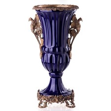Vase aus Porzellan & Bronze