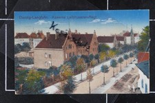AK Danzig Langfuhr Gdansk Pommern 1923 Stadtpost 5 + 5 Pf.  Kaserne Leibhusaren