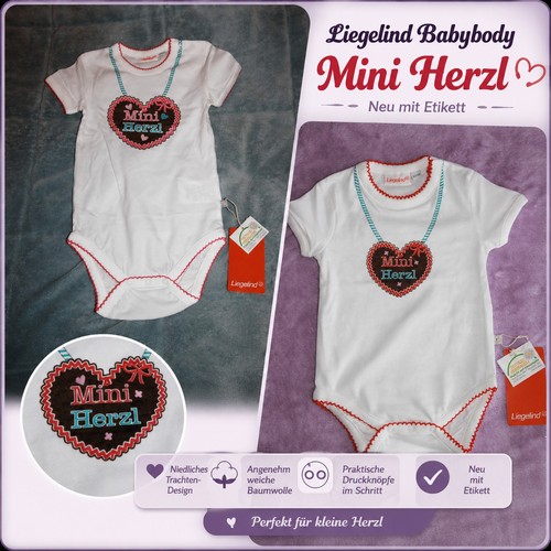 Baby body mini herzl - body, tracht