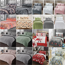 Teddybär Fleece Bettbezug Set Sherpa Thermo Warm Bettwäsche Set Wende