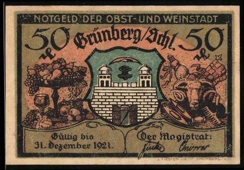 Notgeld grünberg schl - grünberg,