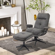 Homcom relaxsessel mit hocker - relaxsessel,