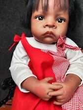 Künstlerpuppe Doll Jasmin 45 cm Waltraud Hanl Baby Silikon Vinylpuppe Puppe Cert