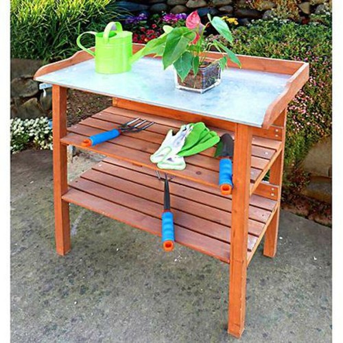 Pflanztisch holz gartentisch - pflanztisch,