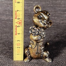 Vintage Peltro Zinn Maus, Mäuschen, MDD. DEP. Made in Italy, Mid Century, gebr.