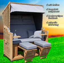 XL Teak Strandkorb 2-Sitzer