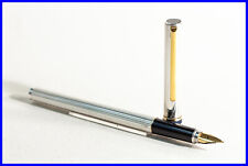 AURORA Argento Blau Lacquer Füllerfederhalter 925 Silber M goldene Feder