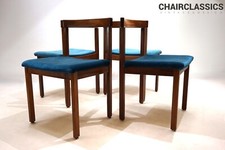 Asko Finland 4er Set Tectonia Esszimmerstühle von Jussi Peippo, 1960