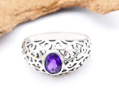 Silberring ornamente amethyst - silberring,