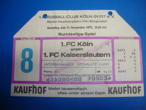 Ticket köln 1 - köln, fc