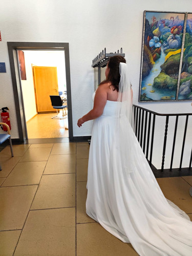 Brautkleid linie trägerlos - brautkleid, a-linie