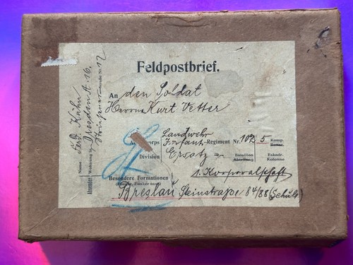 Alte feldpost kiste mit - alte,