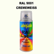 Ral Spraydose 9001 Cremeweiß 400ml glänzend Buntlack Decolack Lackspray Lack