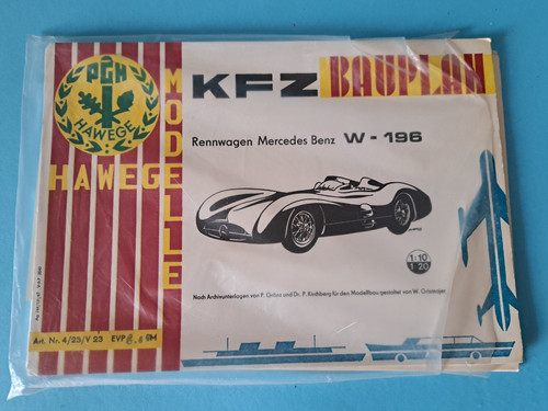 Bauplan kfz rennwagen mercedes - kfz,