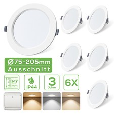 LED Panel Einbaustrahler 230V Deckenleuchte Ultra Flach rund slim Bad Spot 4-20W
