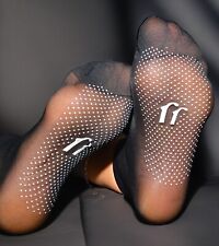5  Paar Damen Feinsöckchen Komfortbund Socken Anti-Rutsch Nylonsocken Schwarz