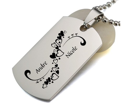 Massiv dog tag kugelkette - id,