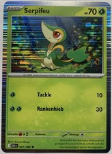 Pokemon Serpifeu HOLO | Deutsch 001/086 Schwarze Blitze Promo | Near Mint