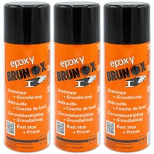 3x BRUNOX EPOXY SPRAY Rostumwandler Grundierung Rostschutz Roststop Primer 400ml