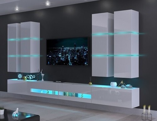 Moderne wohnwand schrankwand - wohnwand,